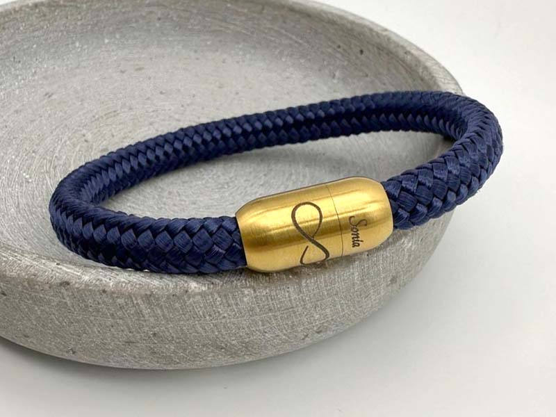 Segeltau Armband Blau