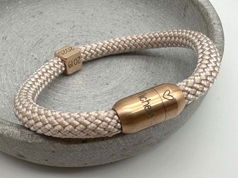 Segeltau Armband Puderrosa