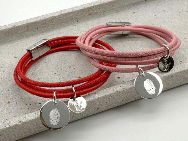 Armband Damen aus Nappalederbändern, zweifach – Bild 5