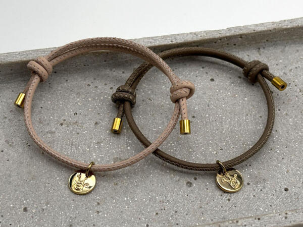 Nappalederarmband zum Knoten, größenverstellbar