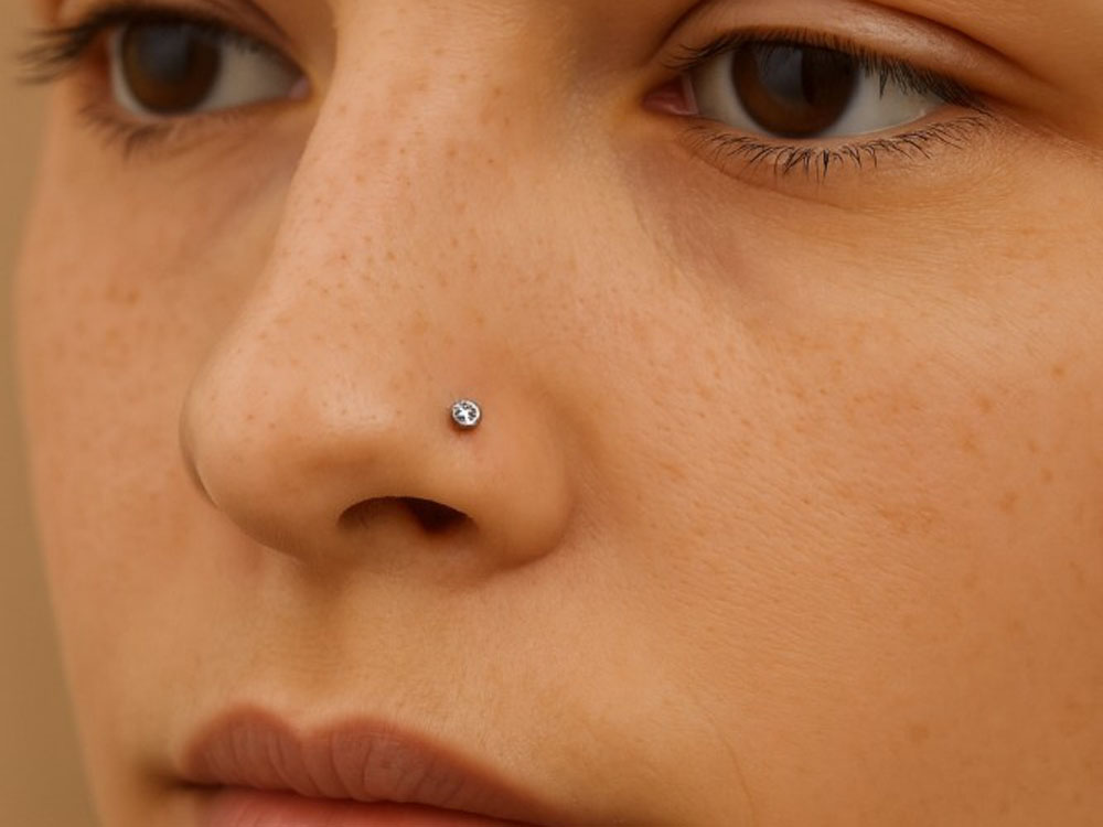 Nasenpiercing Nostril & Septum Piercing im Überblick, Glitzerstein_