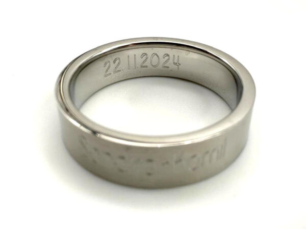 Ring mit Gravur auf der Innenseite, Freundschaftsring