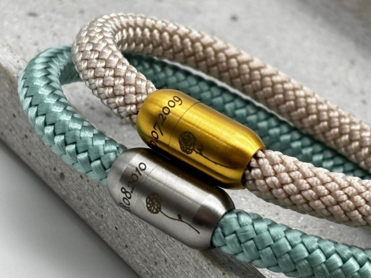 Segeltauarmband für Paare, Freundschaftsarmbänder Segeltau mit Geburtsblume