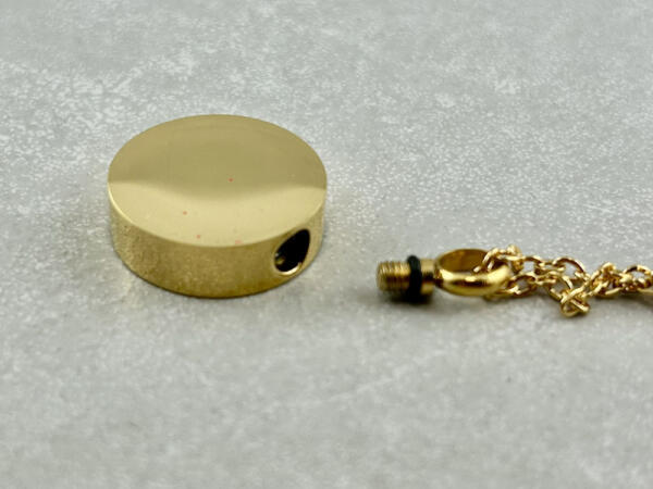 Ascheanhänger Gold mit Gravur Möglichkeit_