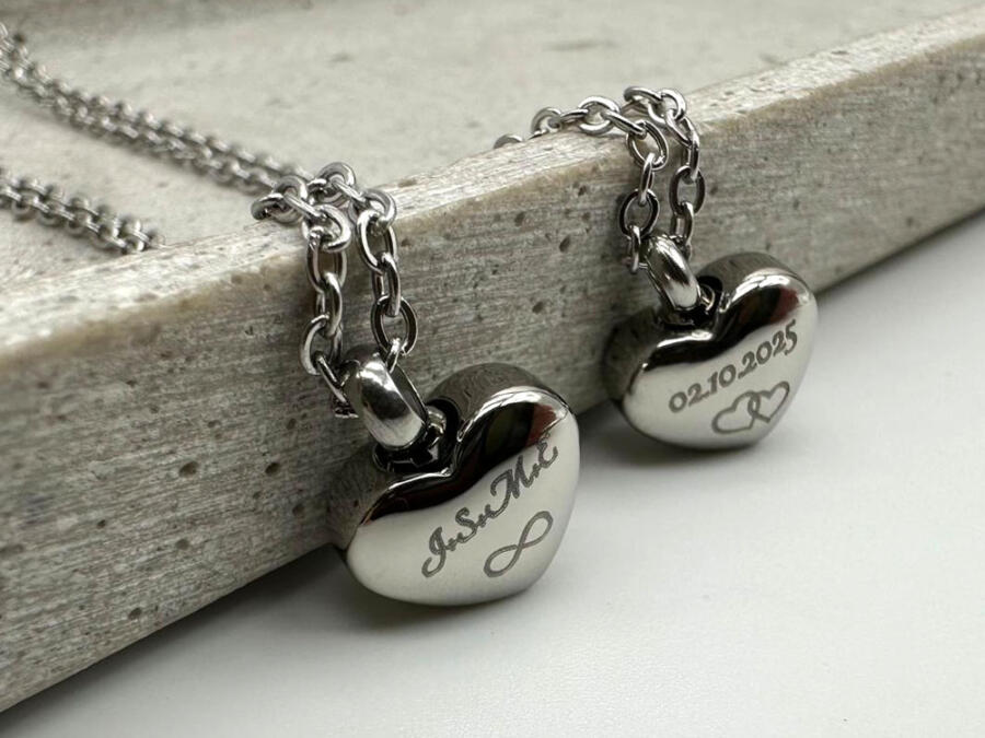 Ascheanhänger Herz mit individueller Gravur