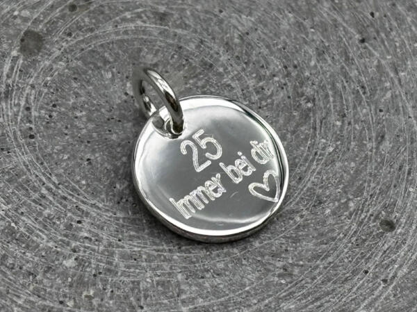 Gravuranhänger Silber mit Gravur