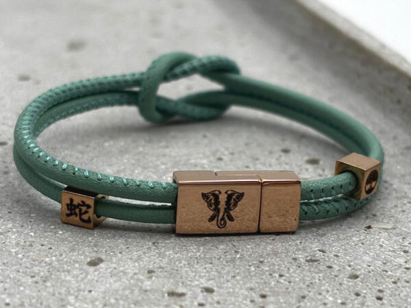 Lederarmband Damen mit Gravur Elefant
