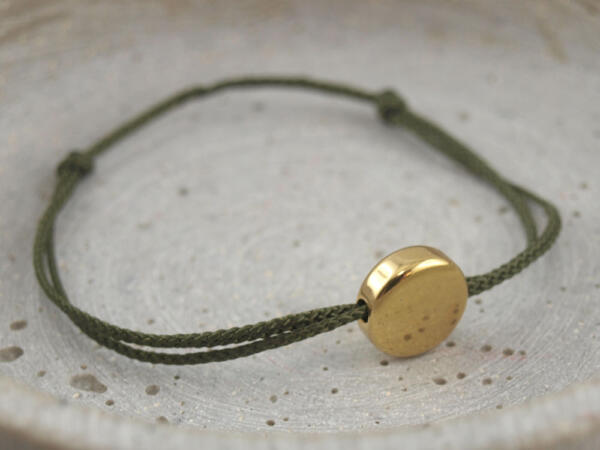 Schiebeknoten Armband mit Plättchen