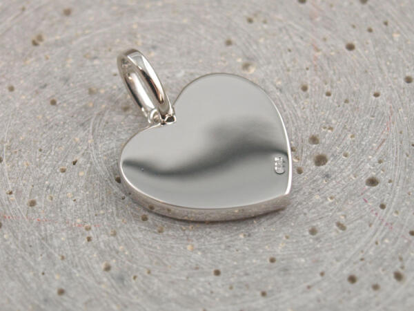 Herzanhänger aus 925er Silber mit Zirkonstein