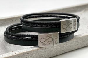 Partnerarmband mit Gravur auf dem Verschluss, Wir zwei unendlich