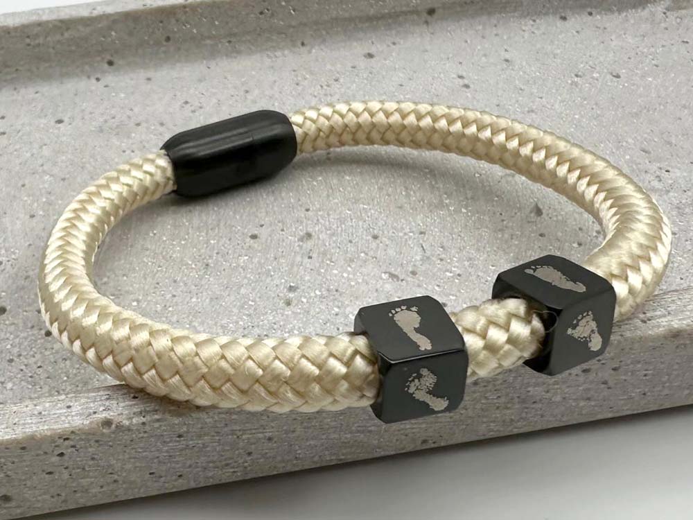 Segelseil Armband mit individuellen Würfeln