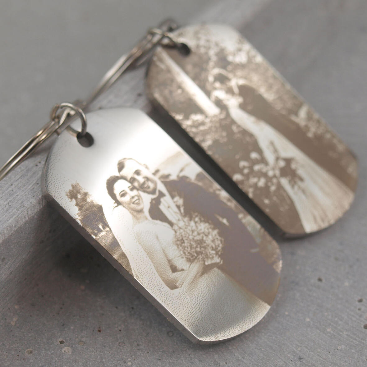 Geschenk zum Hochzeitstag, schlüsselanhänger mit Hochzeitsfoto