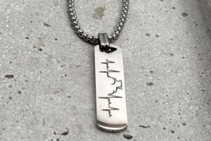 Herrenkette mit individueller Gravur Silber