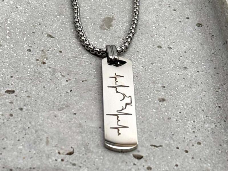 Herrenkette mit individueller Gravur Silber