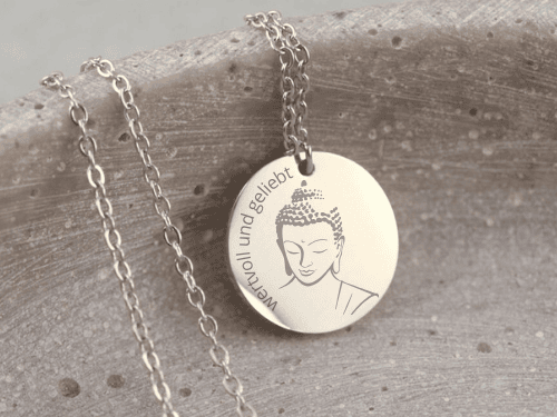 spiritueller Schmuck, buddha, mantra, du bist wertvoll und geliebt