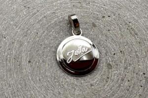 Massiver Silber Anhänger Gravur