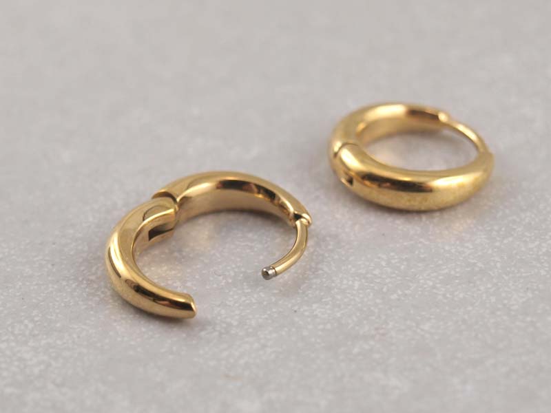 Nickelfreie Titan Creolen für Allergiker, drei Farben