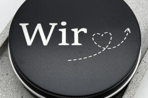 Dose mit Wir Gravur, Partnerdose schwarz, Wir gehören zusammen