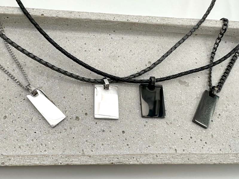 Herrenkette mit Panzerkette oder Lederkette