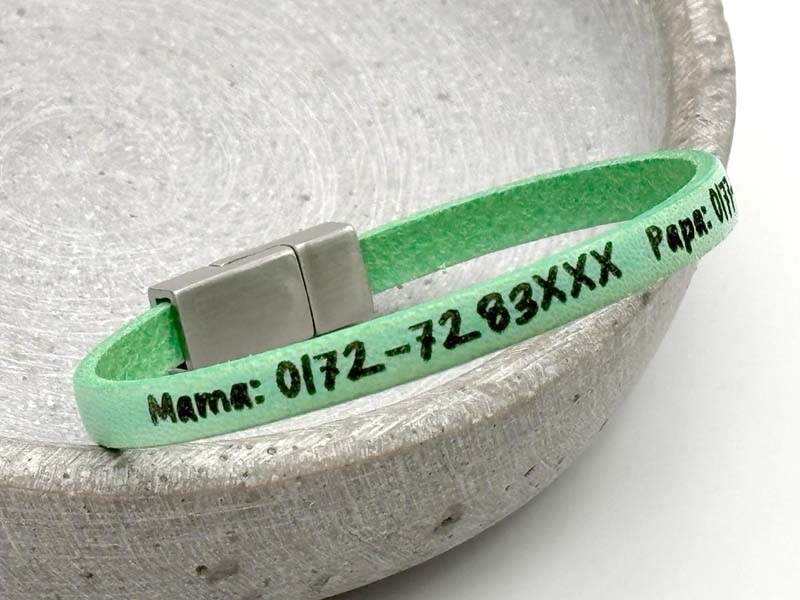 SOS Armband mit Lasergravur