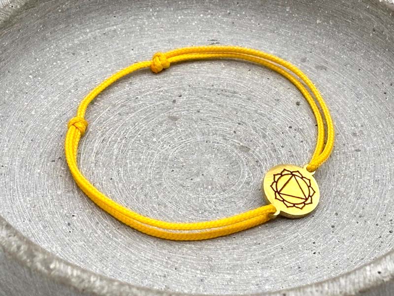 Chakra Armband Gelb Solarplexuschakra Manipura, Gold