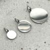 Gravur Anhänger Edelstahl rund Silber
