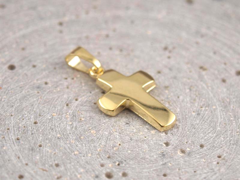 Echt Gold Kreuz, Konfirmation oder Kommunion, Kettenanhänger Kreuz
