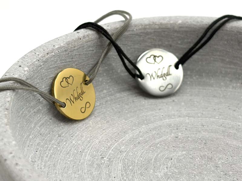 Armbänder für Geschwister, Schwesternarmband, Gravurplättchen