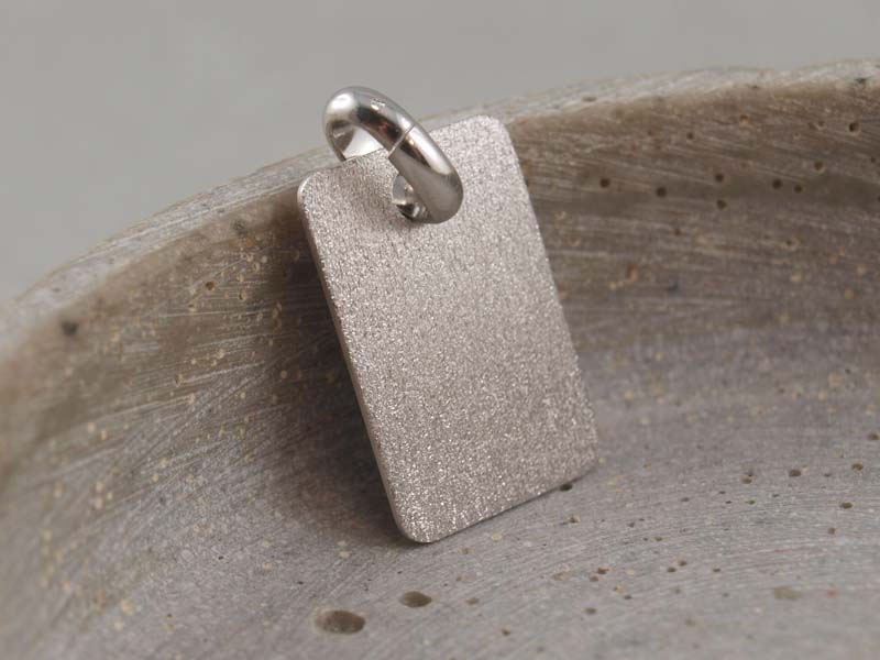 Markanter, rechteckiger Anhänger aus hochwertigem 925er Sterling Silber