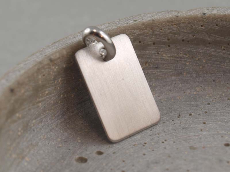Markanter, rechteckiger Anhänger aus hochwertigem 925er Sterling Silber